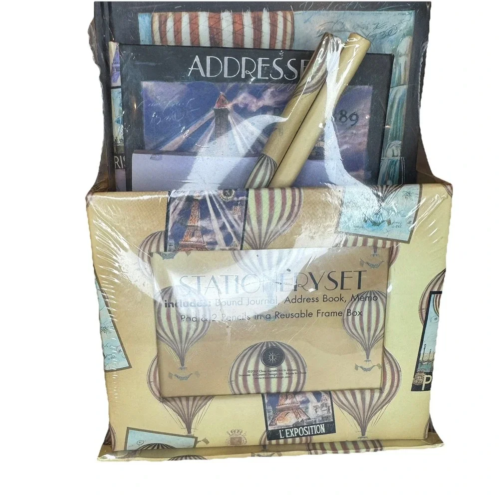 Chad Barrett/Art in‎ Motion stationary Gift Set. '. 'New Sealed' Hot Air Balloon
